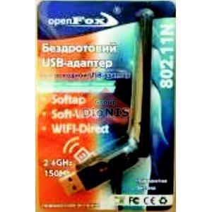Адаптер USB WiFi OPENFOX (на чипе 5370) 5 dBi в блистере 150 Мбит/с Сетевой адаптер b/g/n