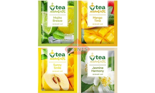 Набор чая Tea Moments Green Harmony Зеленая Гармония 48 сашетов 4 вкуса по 12 шт - 3