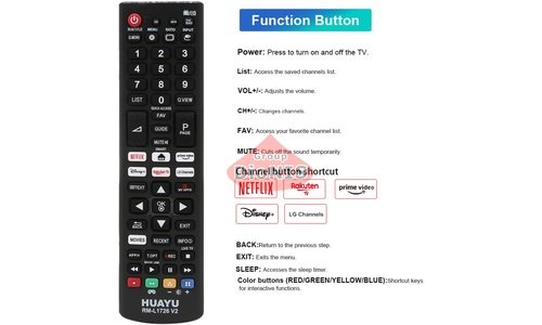 Пульт для телевизора LG HUAYU RM-L1726 V2 универсальный - 7