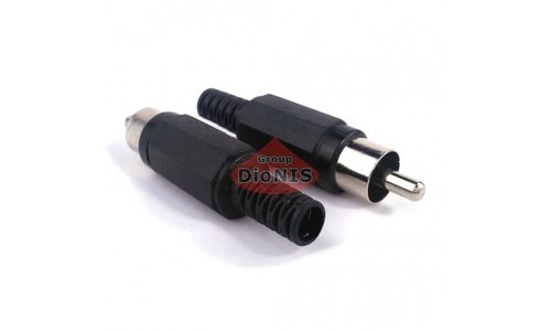 Разъем RCA папа под пайку Voltronic пластик Черный 03865 - 2