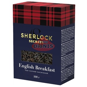 Чай черный Sherlock Secrets English Breakfast Английский Завтрак 100 г Среднелистовой