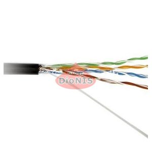 Кабель витая пара 4*2*0,5 мм, CCA ATCOM standard UTP Lan cable Cat 5E, Черный, наружный, PVC+PVE (бухта 305 м) (10699)