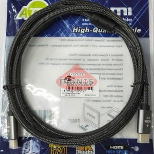 HDMI - HDMI кабель 1,0м ATCOM Premium Series 4K 60HZ v2.1 Чорний/Сірий (23781)