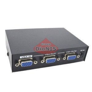 Активний спліттер VGA сигналу модель VGA-2002 200MHz 2 Port DC5V/2A 1920x1440 (03537)