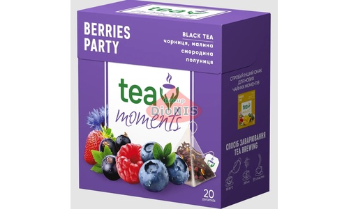 Чай черный Tea Moments Berries Party Ягодная вечеринка 20 пирамидок по 1.8 г - 1