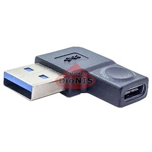 Перехідник USB 3.0 Type A тато на Type-C мама кутовий