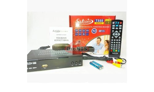 Приставка Т2 Satcom T555 HEVC LAN металл H.265 GX6702 цифровой тюнер DVB-T2/C ресивер - 4