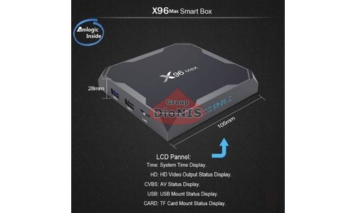 Медиаплеер X96 MAX 4/64 GB Smart TV Box 4K Amlogic S905X2 Android 8.1 - 3