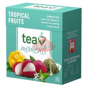 Чай зелений Tea Moments Tropical Fruits Тропічні Фрукти 20 пірамідок по 1.7 г