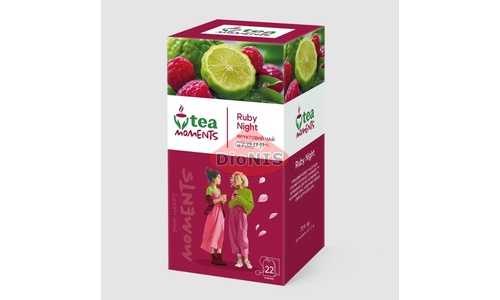 Чай фруктовый Tea Moments Ruby Night Рубиновая ночь 22 саш по 1.7 г каркаде, малина, бергамот - 1