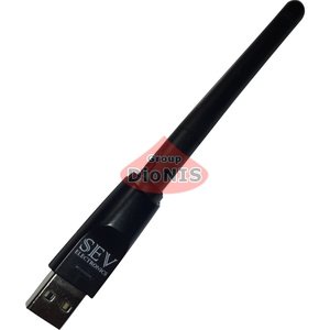 Адаптер USB WiFi SEV Electronics (на чипе 7601) 2 dBi (135 мм) 150 Мбит/с Сетевой адаптер b/g/n
