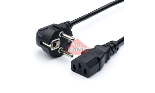 Кабель живлення 220V 3.0m Voltronic 0.75 мм CEE 7/7 євровилка - IEC C13 ЧОРНИЙ (00344) - 1