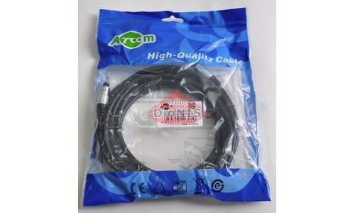 КабельTOSLINK-TOSLINK 5.0m ATCOM ADAT S/PDIF оптоволокно (POF) TOFC400 ЧЕРНЫЙ (10705) - 2