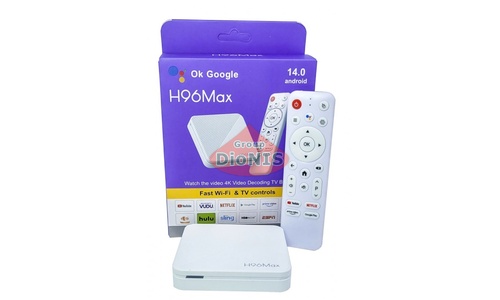 Смарт приставка H96 MAX 2/16 GB Allwinner H313 Android 14.0 WiFi 2.4/5+BT голос - 2