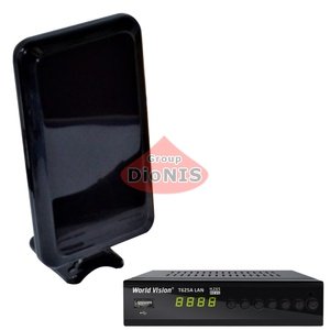 Комплект: Ресивер WORLD VISION T625A/Т625А LAN Програмуємий пульт + Антена WAVE CITY 69