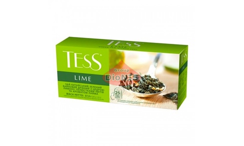 Чай зеленый TESS LIME 25 пакетов по 1.5 г с цедрой лимона и ароматом лайма - 1