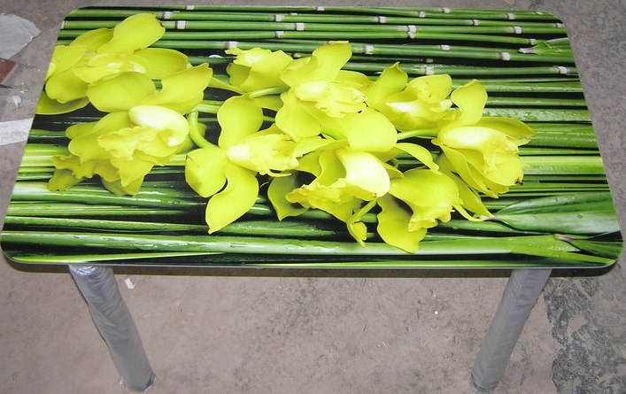 Стеклянный стол с фотопечатью рис. 78505636